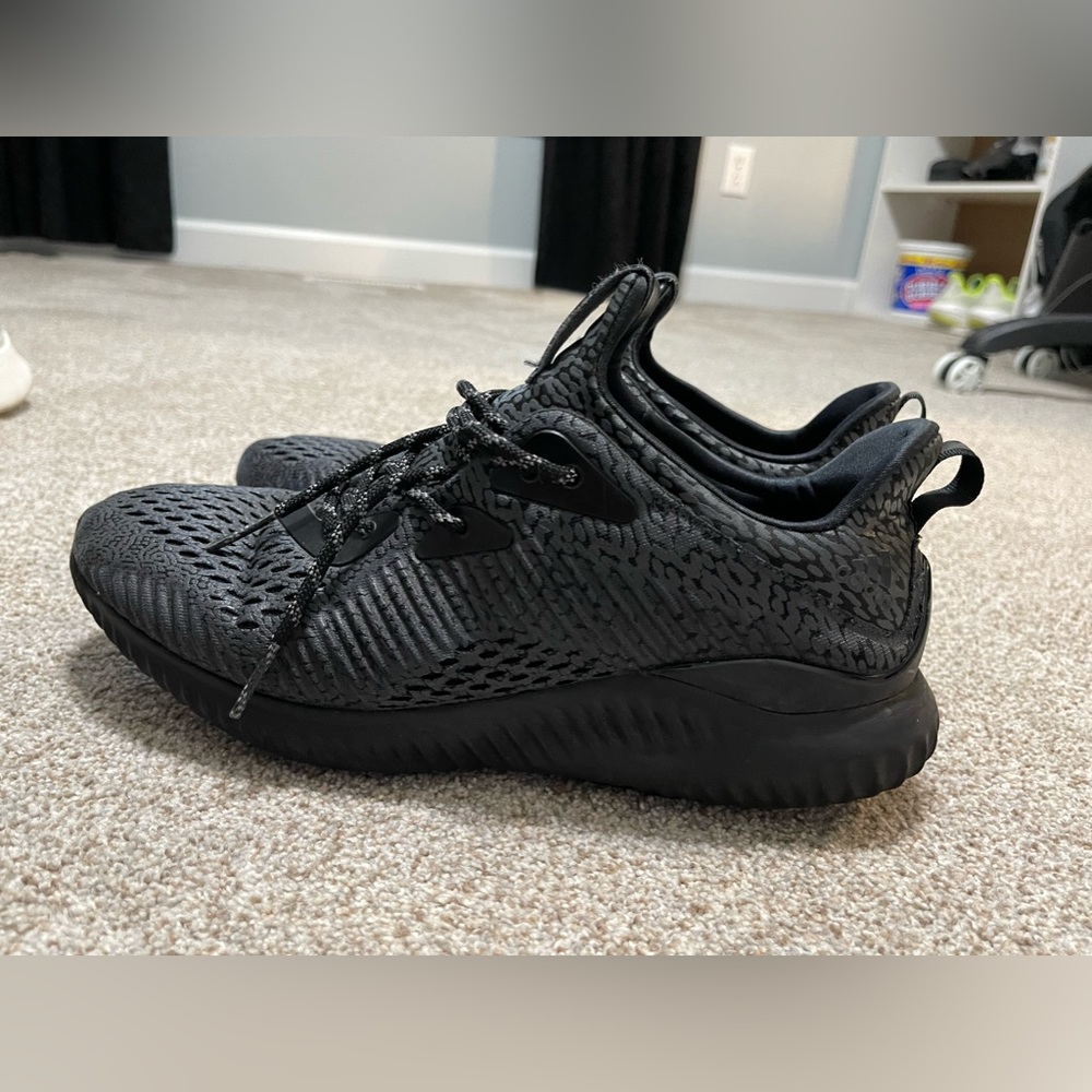 All Black Adidas Alpha Bounce